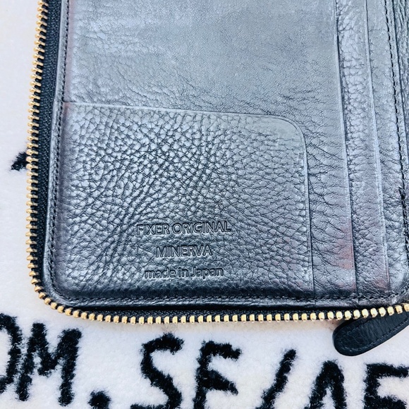 Fixer Original Minerva Oiled Leather Zip Travel Long Wallet - Picture 4 of 6